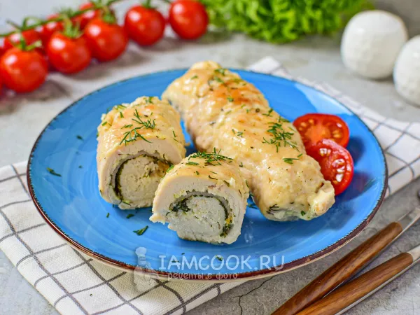 Фото блюда: Куриные рулетики в сливках