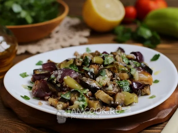 Фото блюда: Гречка с баклажанами