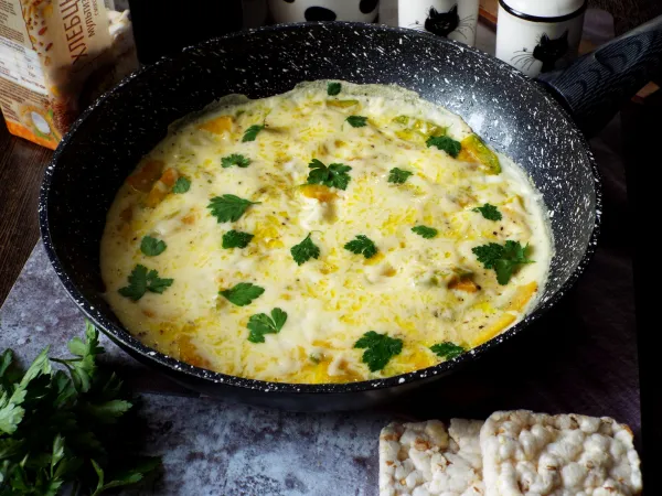 Фото готового блюда: Омлет с тыквой