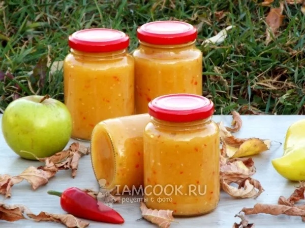 Фото блюда: Аджика из кабачков с яблоками на зиму