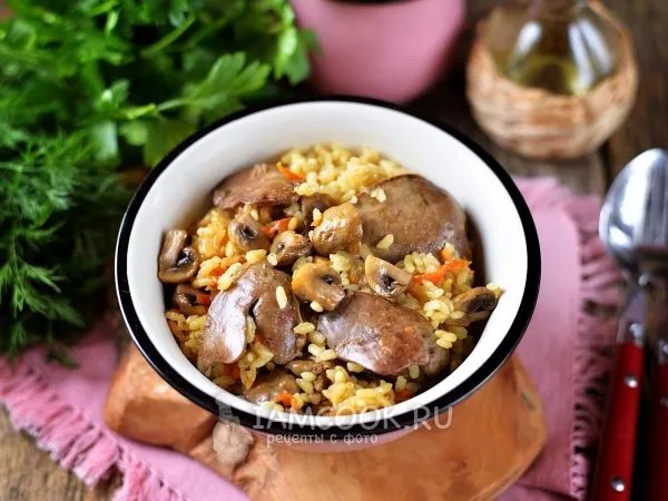 Фото готового блюда: Плов с печенью