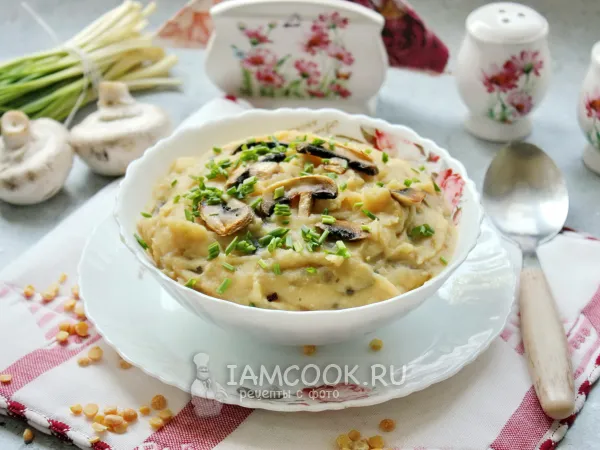 Фото блюда: Гороховая каша с грибами