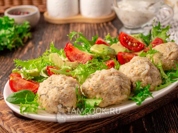 Фото готового блюда: Тефтели из индейки на пару в мультиварке