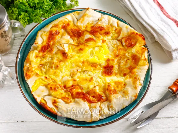 Фото готового блюда: Рваный пирог из лаваша