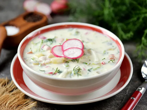 Фото блюда: Окрошка с капустой (свежей)