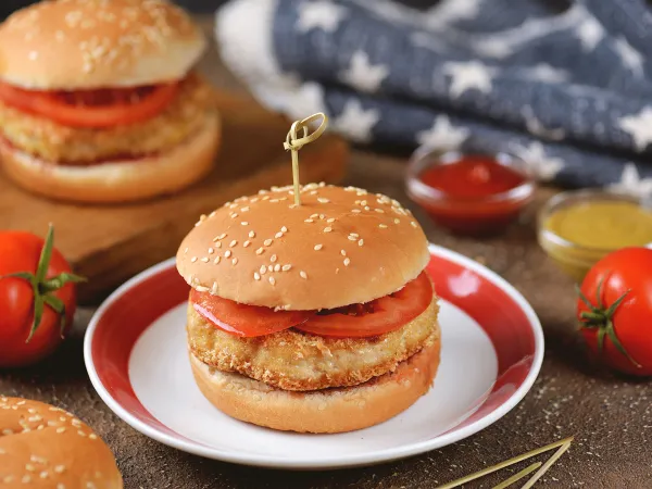 Фото блюда: Куриные котлеты для бургеров (+бургер)