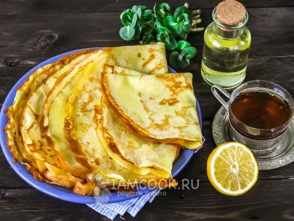 Фото готового блюда: Кукурузные блины на молоке