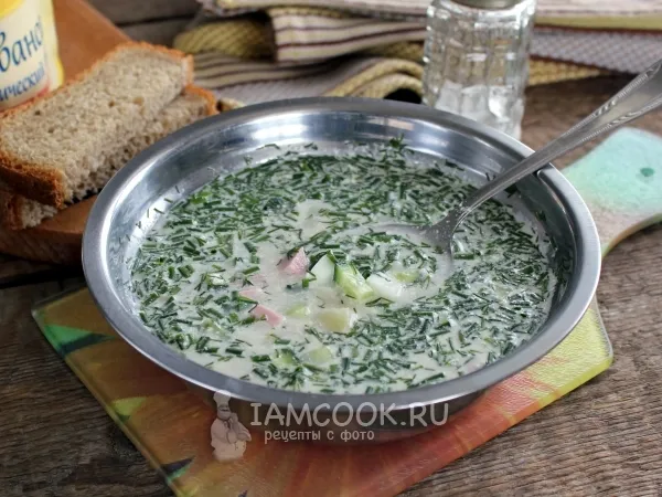 Фото блюда: Окрошка на воде с майонезом и уксусом