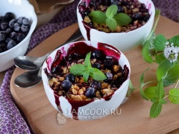 Фото блюда: Черничный крамбл