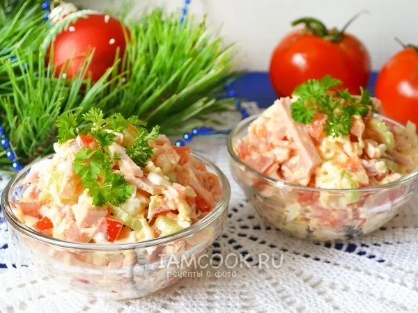 Фото блюда: Салат «Елена» с ветчиной и сельдереем