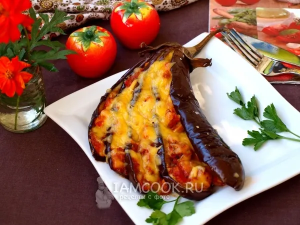 Фото блюда: Баклажаны с курицей в духовке