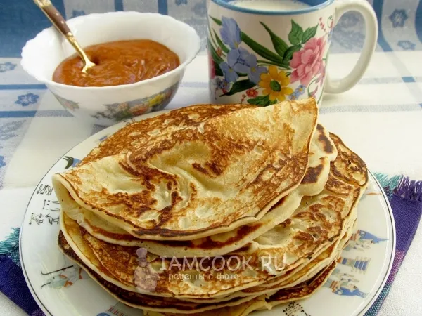 Фото блюда: Толстые блины на кефире