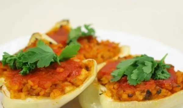 Фото блюда: Перец фаршированный булгуром и грибами