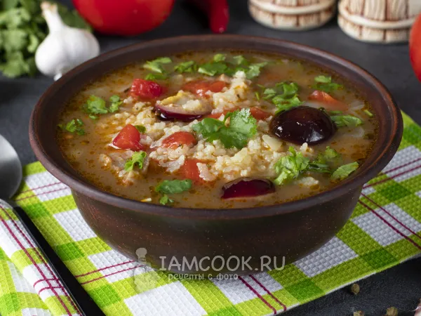 Фото готового блюда: Суп харчо со сливами