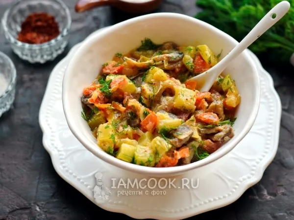 Фото блюда: Овощное рагу с вешенками