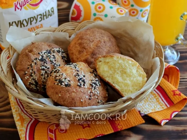 Фото готового блюда: Кукурузные булочки (ПП)