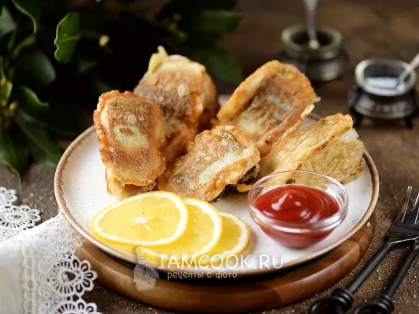 Фото блюда: Пеленгас в кляре на сковороде