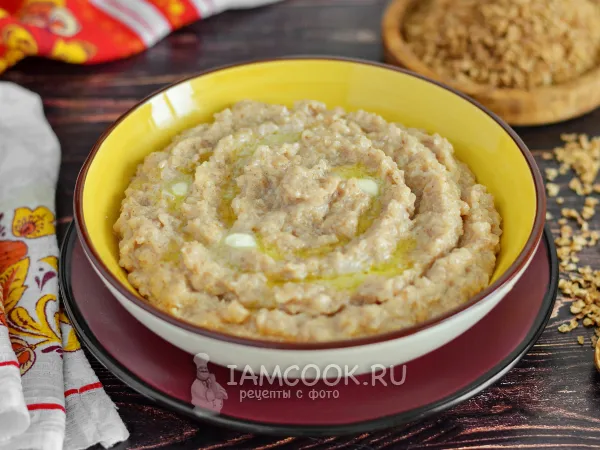 Фото блюда: Каша из гречневых хлопьев на молоке