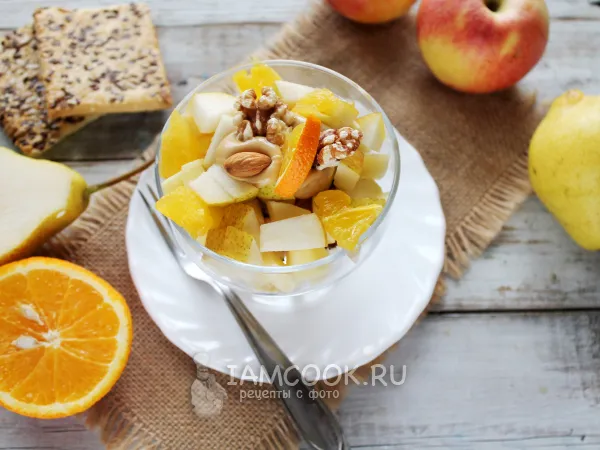 Фото готового блюда: Трайфл с ореховой пастой и фруктами