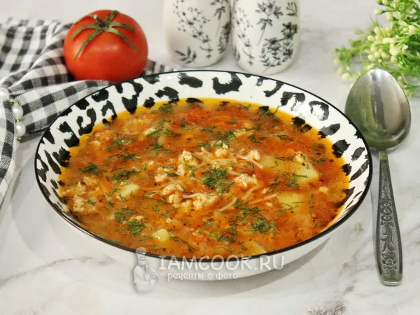 Фото блюда: Суп из жареных овощей