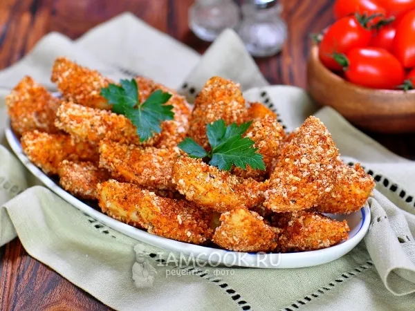 Фото готового блюда: Картофель в сырно-пряной панировке