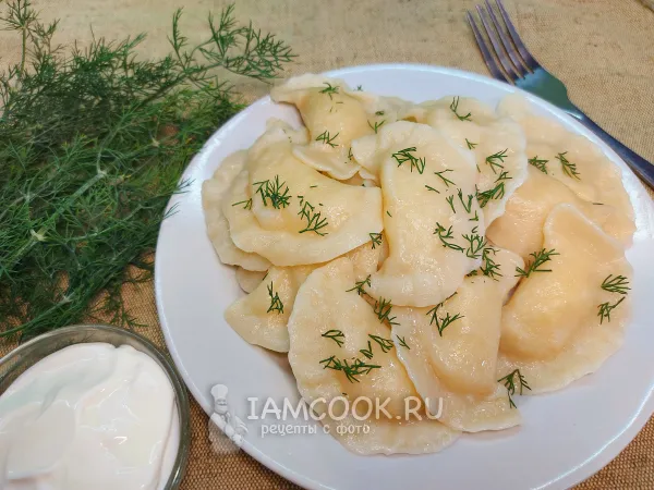 Фото блюда: Вареники с картошкой (без лука)