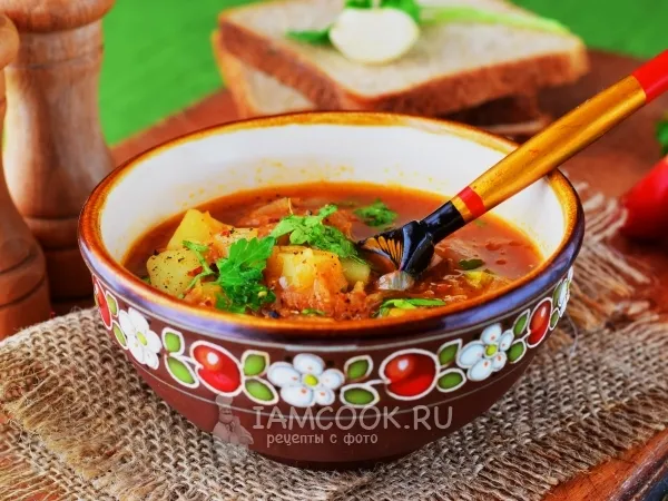 Фото блюда: Постные щи из квашеной капусты