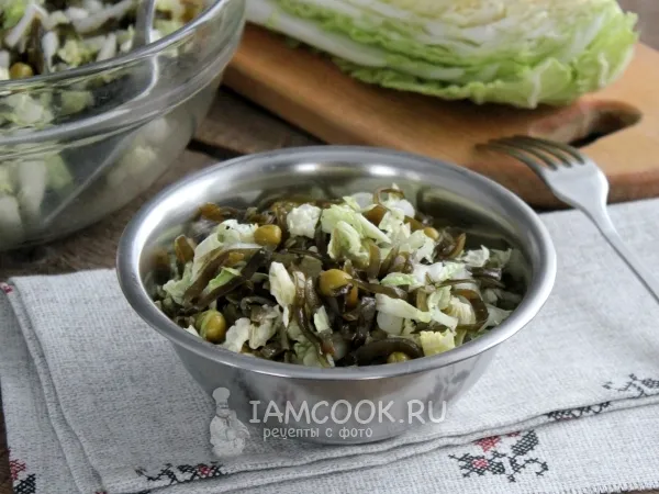 Фото блюда: Салат из морской и пекинской капусты