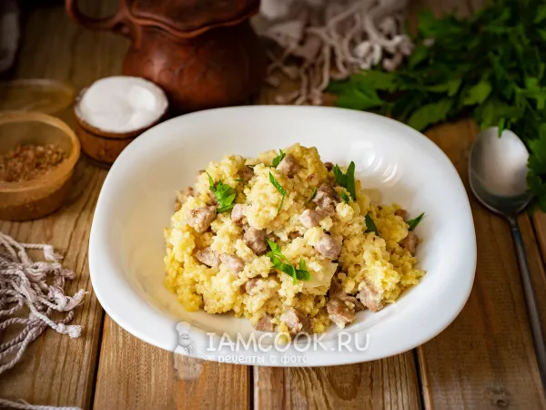Фото блюда: Пшенная каша со свининой