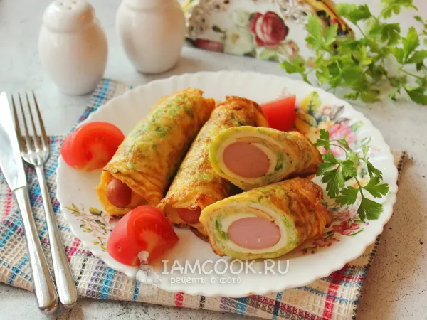 Фото блюда: Сосиски в тесте без теста