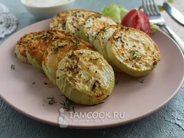 Фото блюда: Кабачки кружочками в духовке