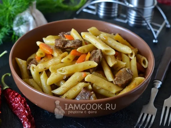 Фото готового блюда: Плов из макарон