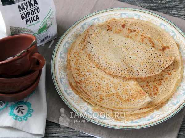 Фото готового блюда: Блины из цельнозерновой рисовой муки