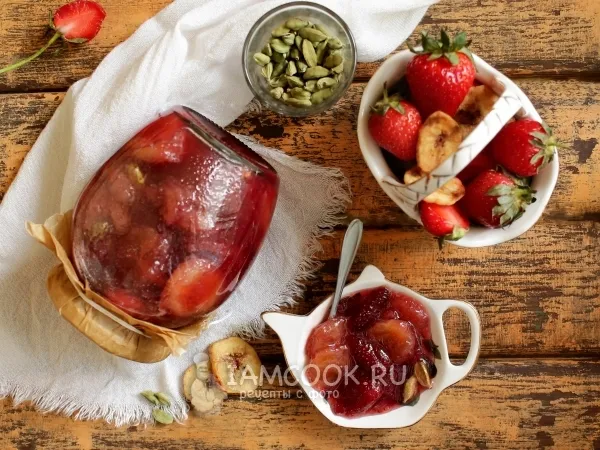 Фото блюда: Варенье из клубники и бананов