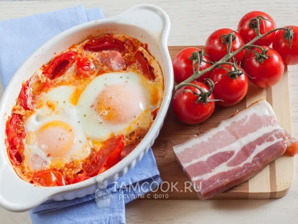 Фото готового блюда: Яичница в микроволновке