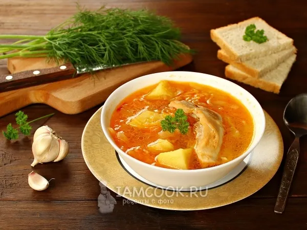 Фото блюда: Щи с курицей в мультиварке