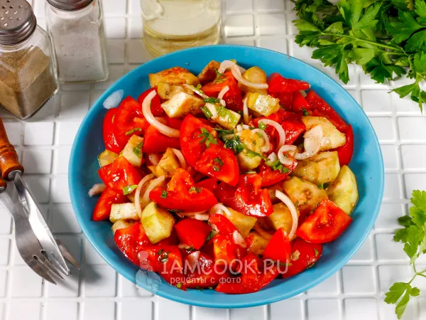 Фото готового блюда: Салат из сырых баклажанов