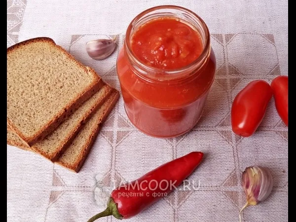 Фото блюда: Кетчуп на зиму из помидоров с чесноком