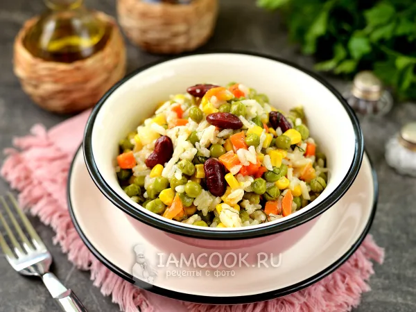 Фото блюда: Рис с мексиканской смесью