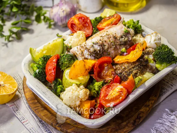 Фото блюда: Креветочная рыба Конгрио в духовке