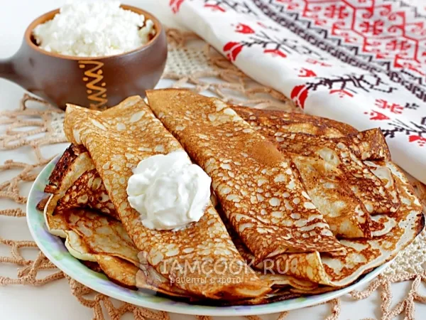 Фото блюда: Ажурные блины на кислом молоке