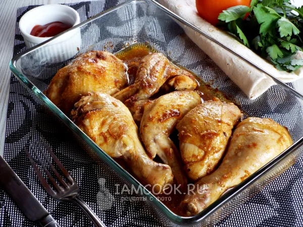 Фото блюда: Курица, маринованная в рассоле, в духовке