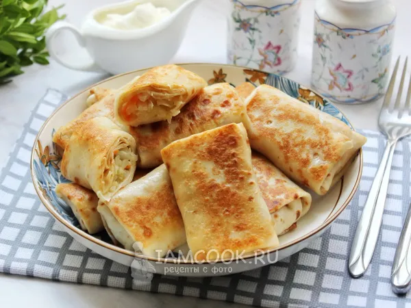 Фото блюда: Блинчики с овощами