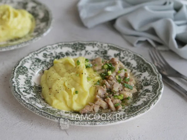 Фото блюда: Пюре из цветной капусты с курицей