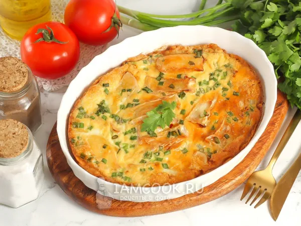 Фото блюда: Пирог с сыром камамбер