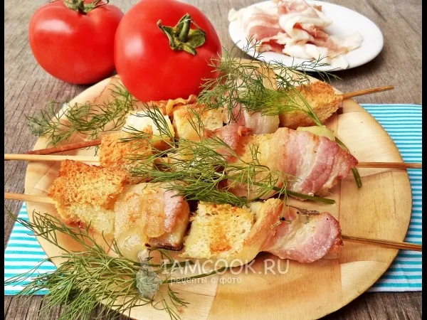 Фото готового блюда: Минтай на шпажках в духовке