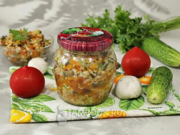 Фото блюда: Рассольник с грибами на зиму (в банках)