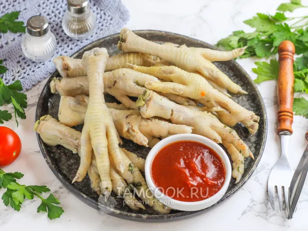 Фото блюда: Вареные куриные лапки