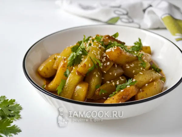 Фото блюда: Закуска из кабачков с соевым соусом