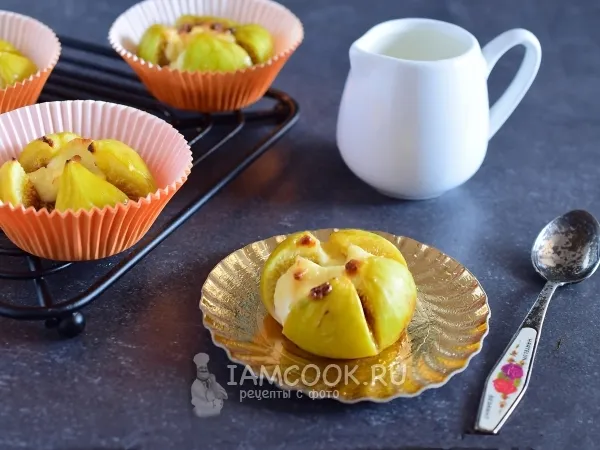 Фото блюда: Инжир, запеченный со сливочным сыром и медом